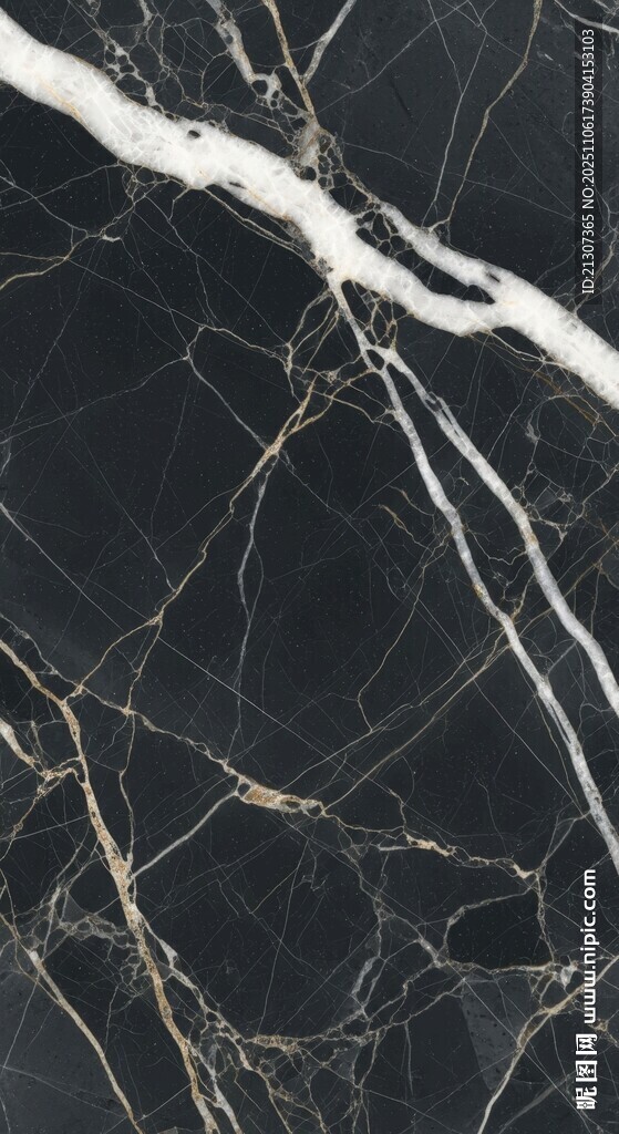 黑色大理石纹理特写