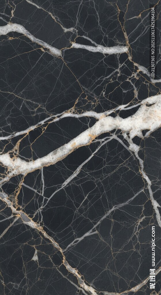 黑色大理石纹理特写
