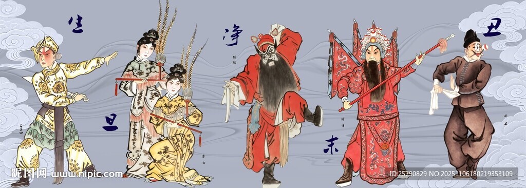 京剧戏曲生旦净末丑