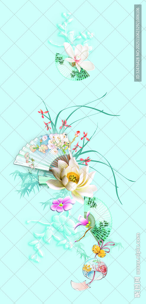 清新花卉图案设计