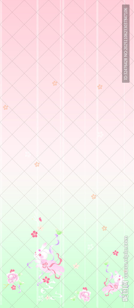 粉色渐变花卉背景图