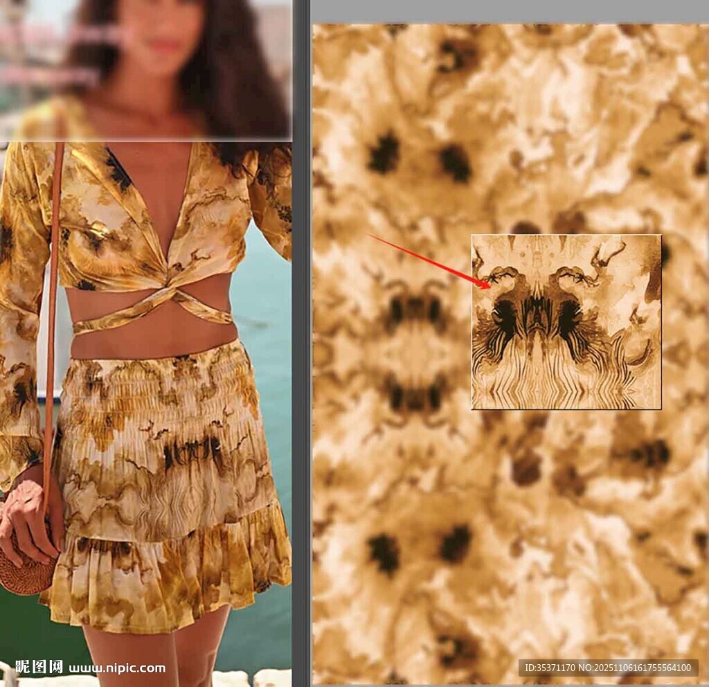 碎花连衣裙展示