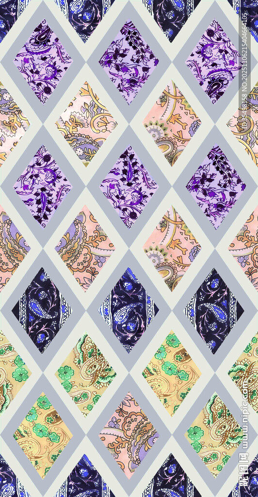 多彩几何图案无缝纹理