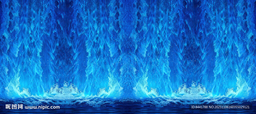 梦幻蓝色火焰背景图