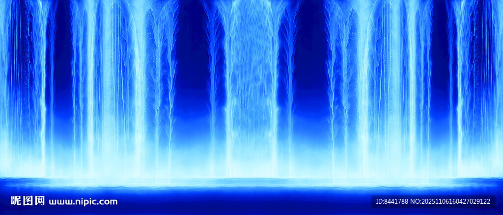 蓝色动感声波背景图