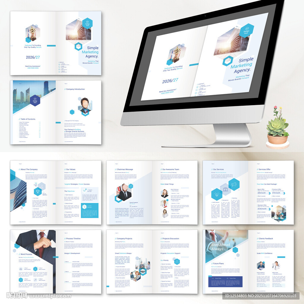 优雅现代和专业的提案ID模板