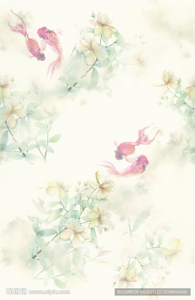 水墨风花鸟灵动画面