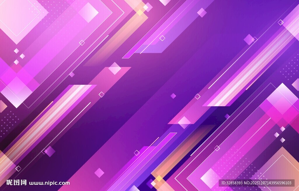 紫色几何线条抽象背景图