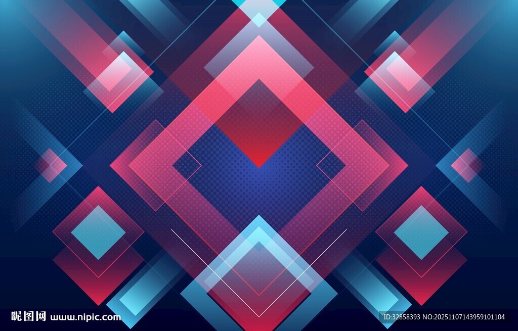 炫彩几何图案背景设计