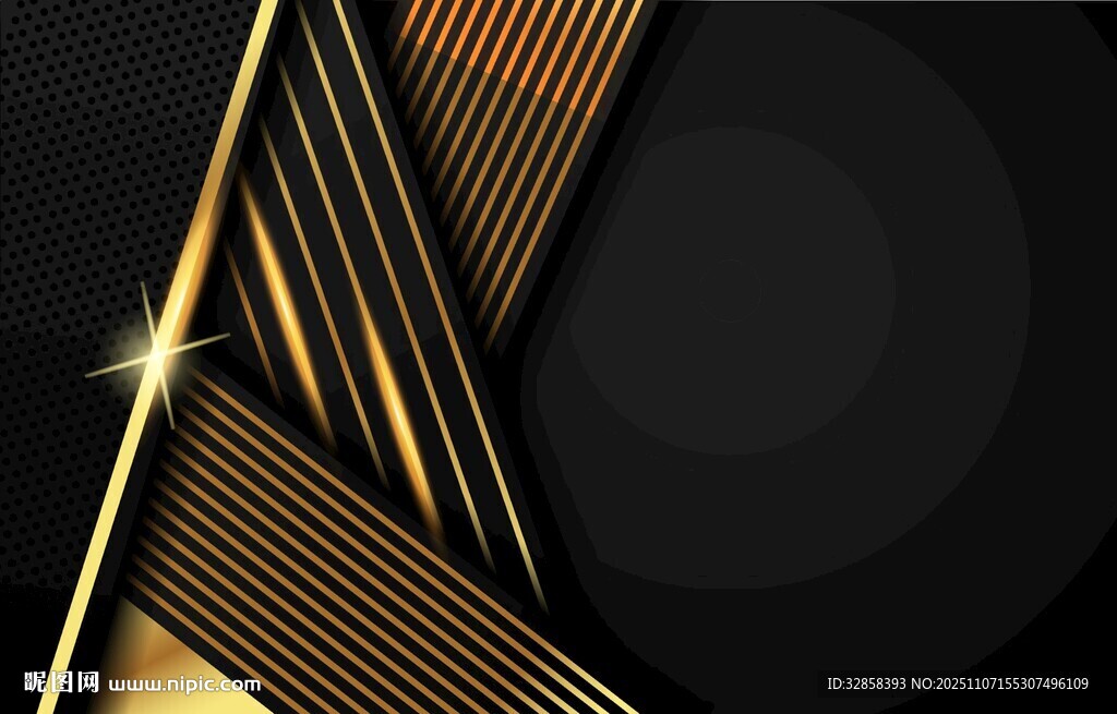 黑金几何线条炫酷背景图