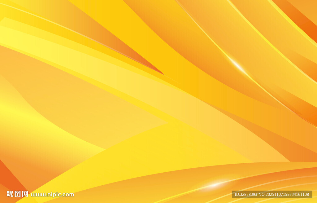 黄色动感线条抽象背景图