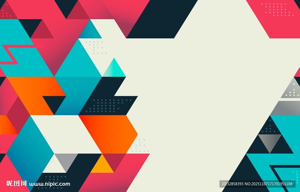 多彩几何图案背景设计