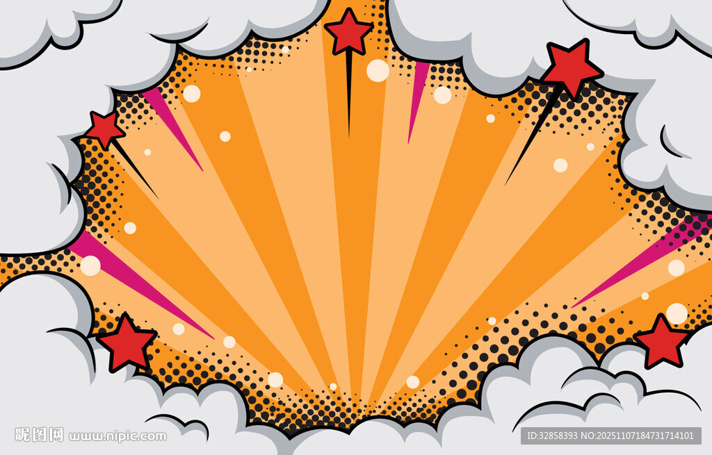 爆炸效果漫画风背景图