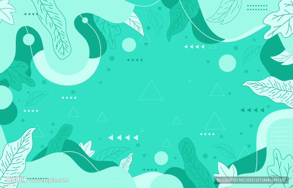 清新海洋风插画背景图