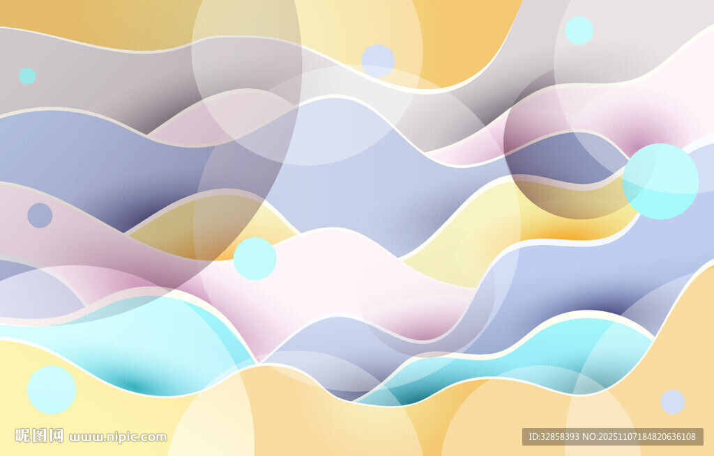 梦幻渐变几何抽象背景图