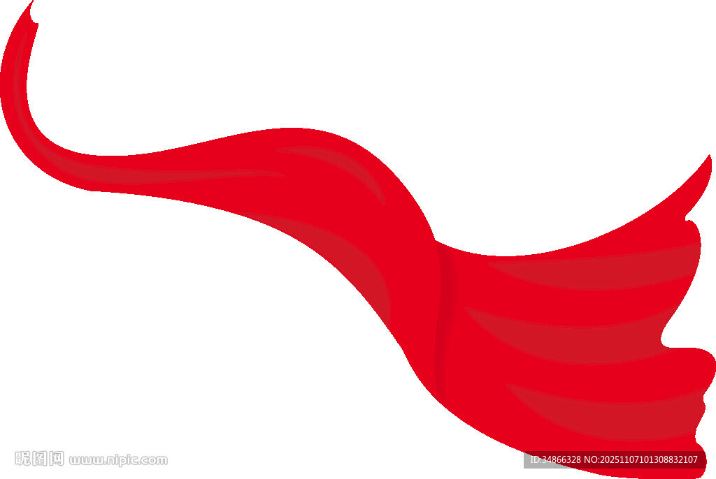 飘扬的红色绸带