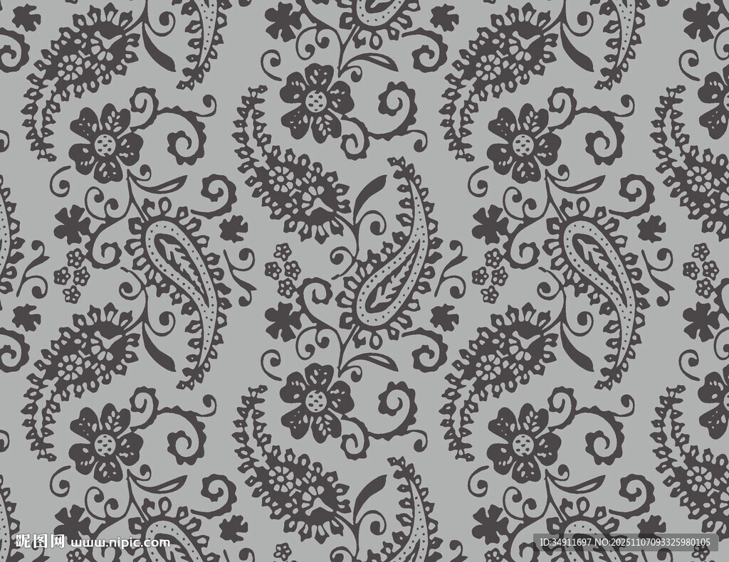 佩斯利花纹图案背景