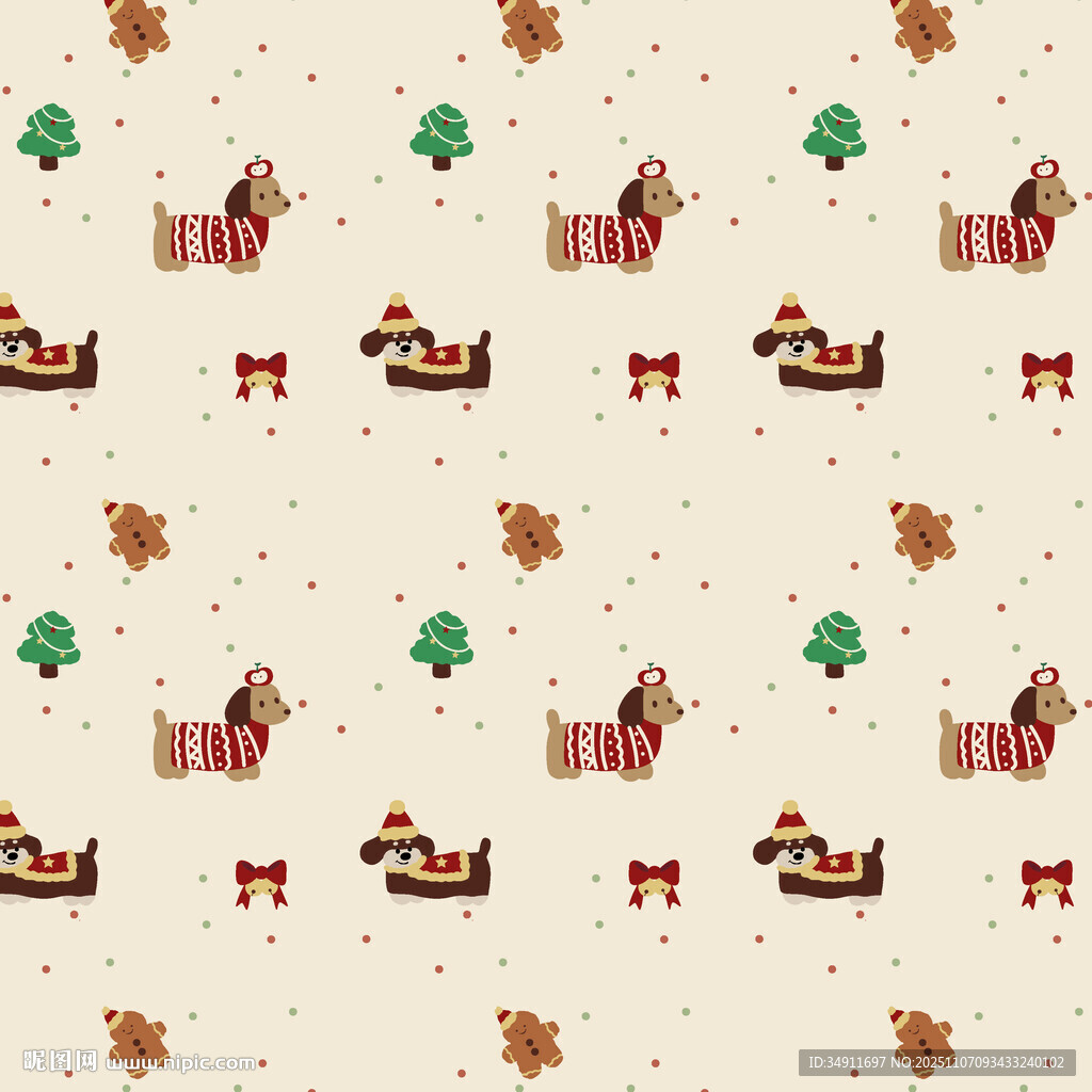 圣诞主题卡通图案背景