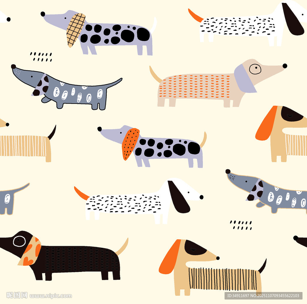 可爱小狗图案背景设计