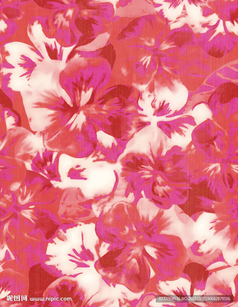 粉色花卉图案背景纹理