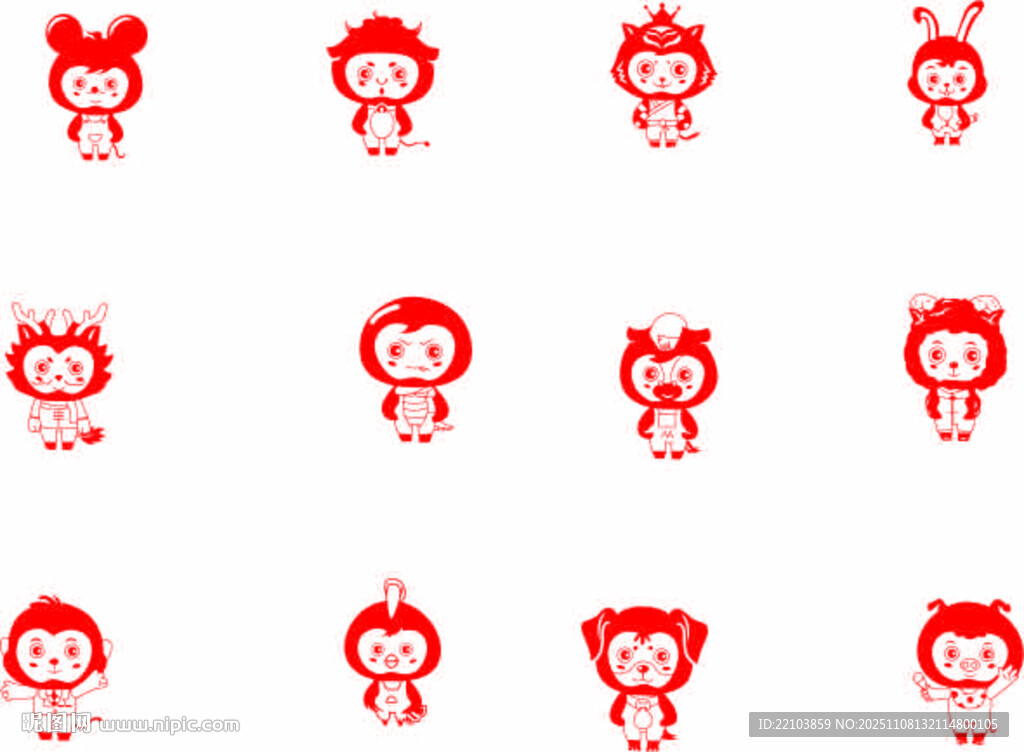 十二生肖简笔画