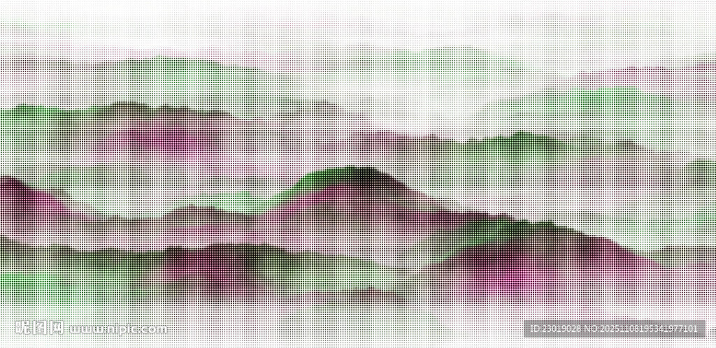 远山山水画点阵图