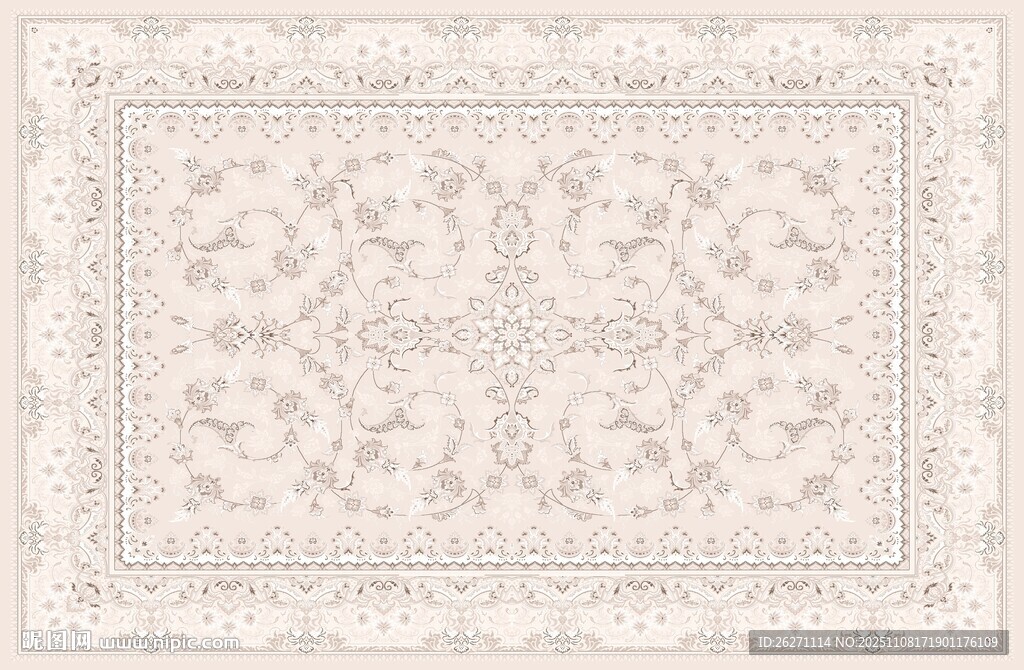 复古花纹方形图案设计