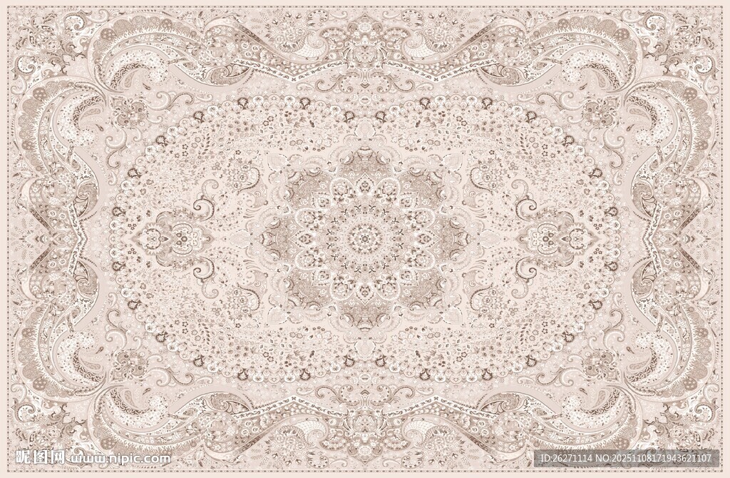 复古花纹地毯图案设计