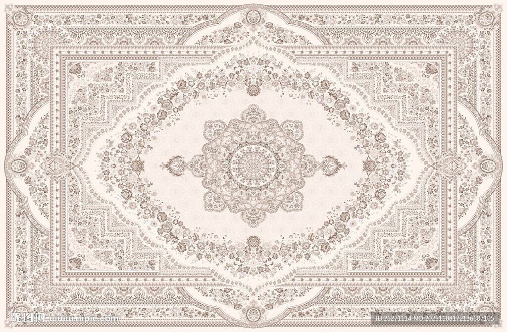 复古几何花纹地毯图案