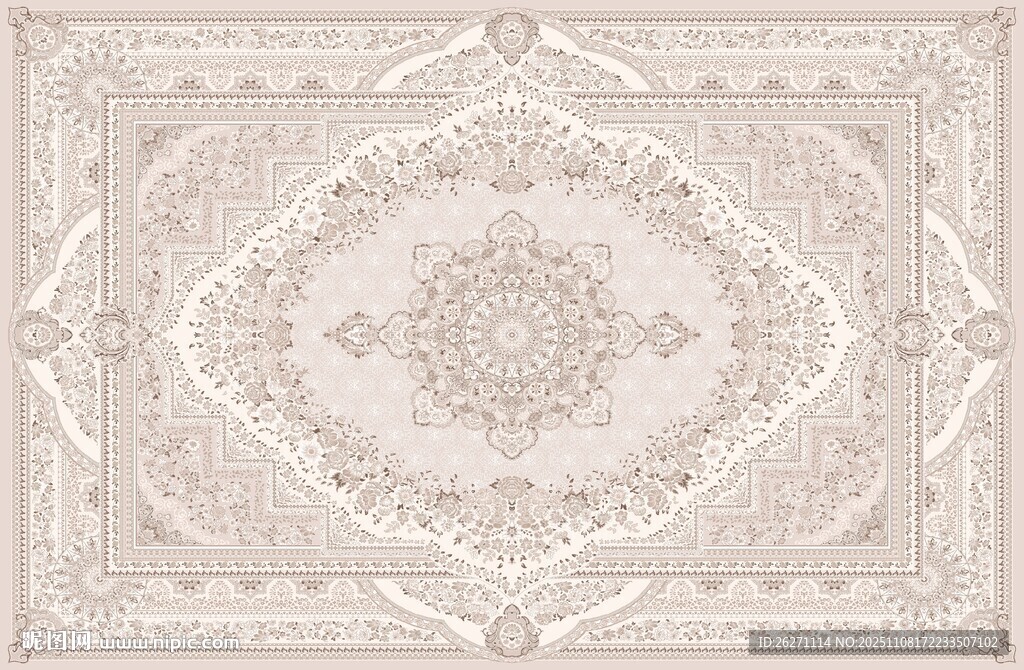 米色几何花纹地毯图案