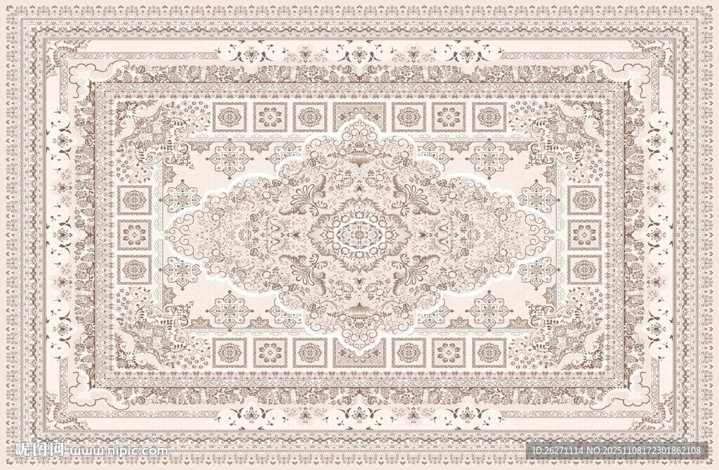 复古花纹地毯图案设计