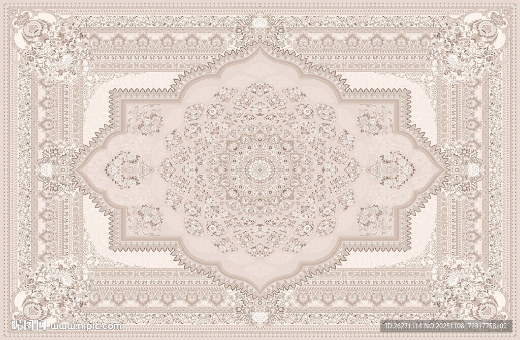 古典花纹地毯图案设计