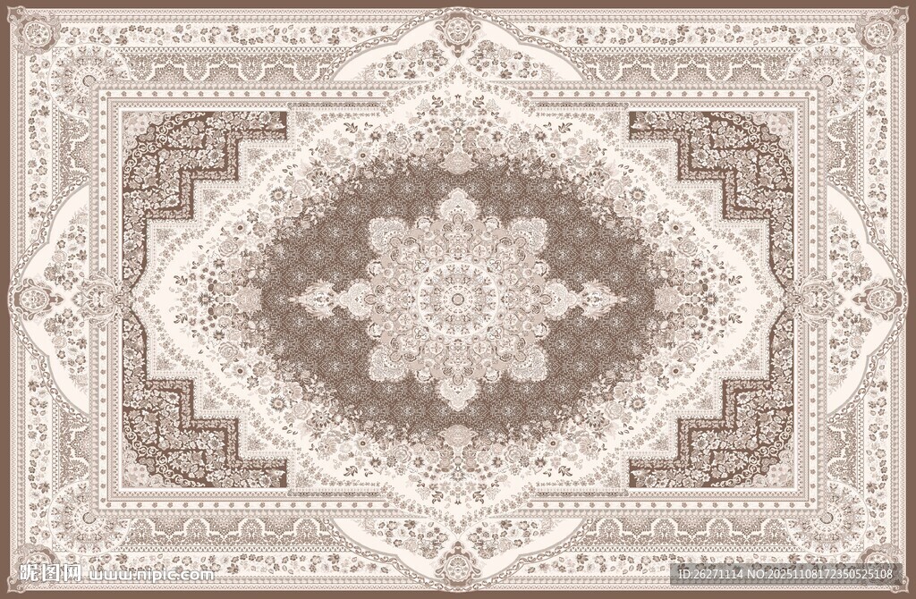 复古几何花纹地毯图案