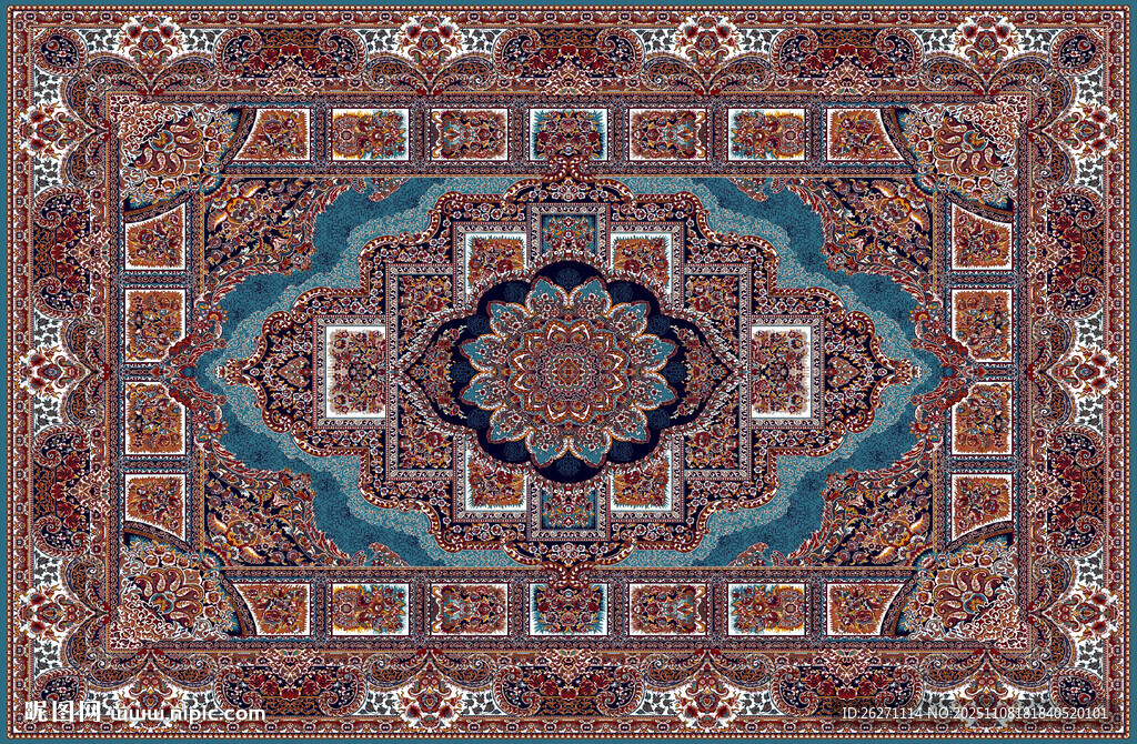 民族风几何图案地毯