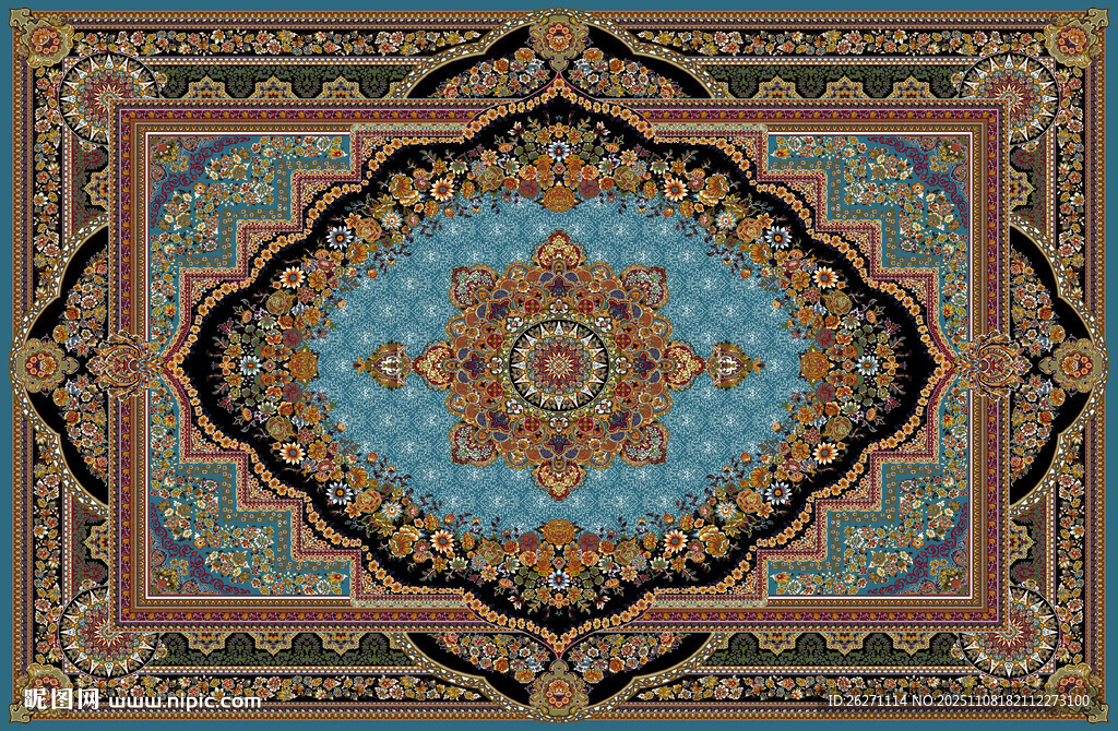 精美传统花纹地毯图案