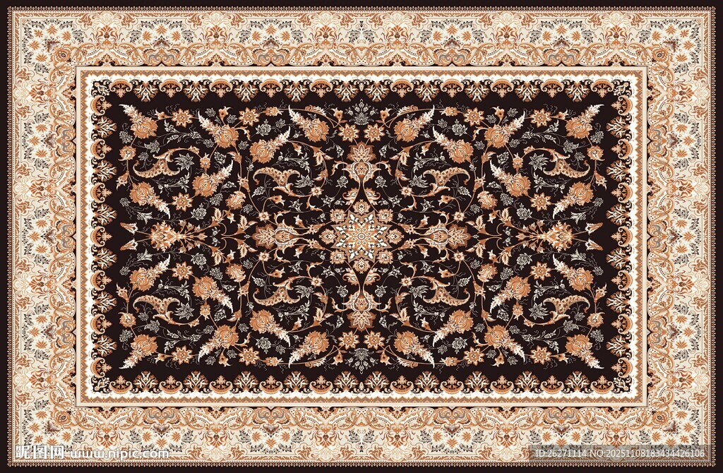 精美传统花纹地毯图案