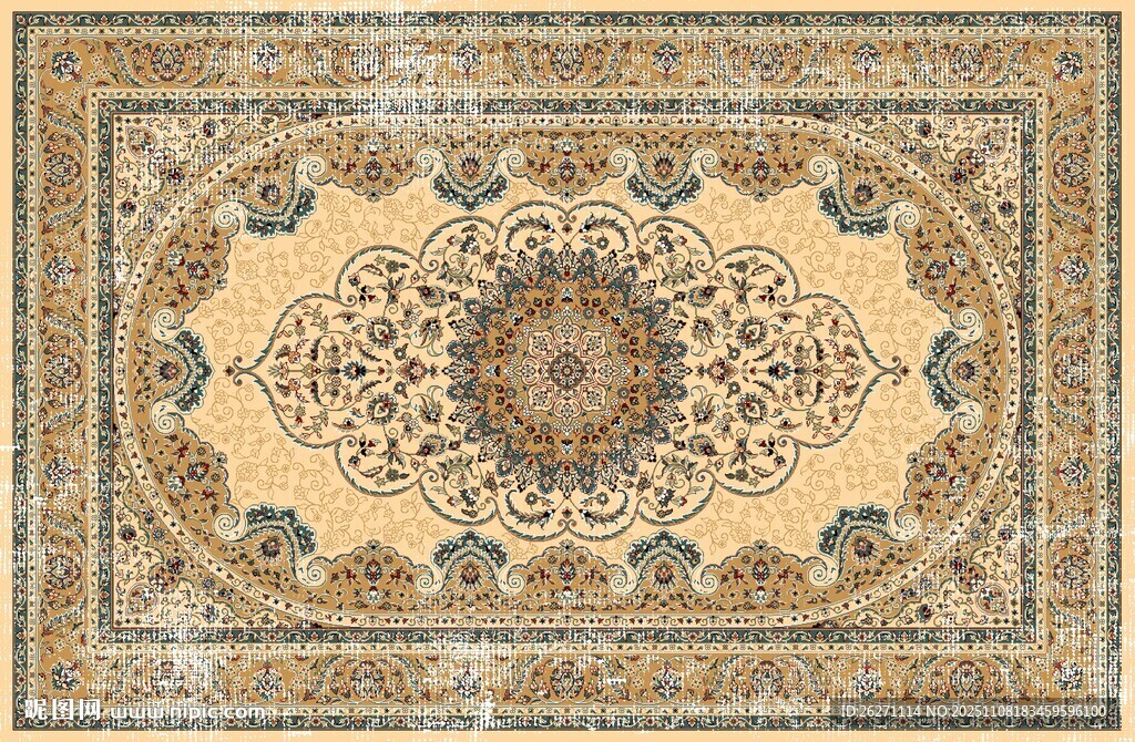 精美古典花纹地毯图案
