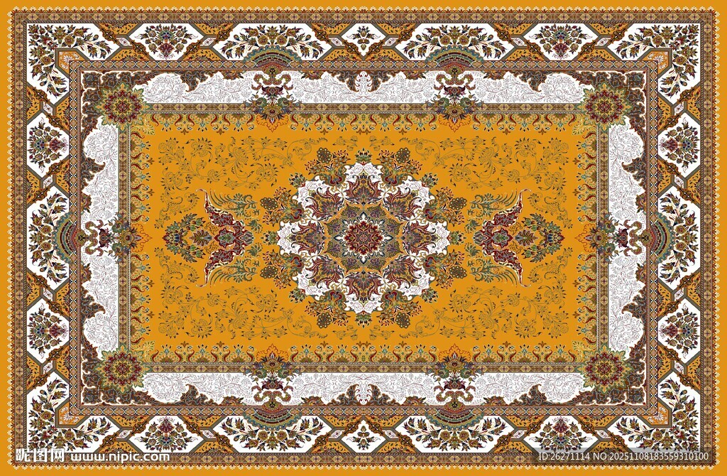 精美传统花纹地毯图案