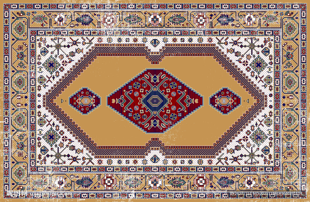 精美传统几何图案地毯