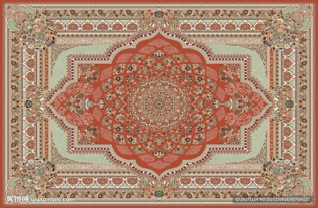 精美传统花纹地毯图案