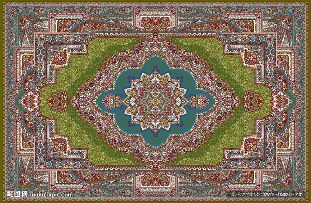精美传统花纹地毯图案