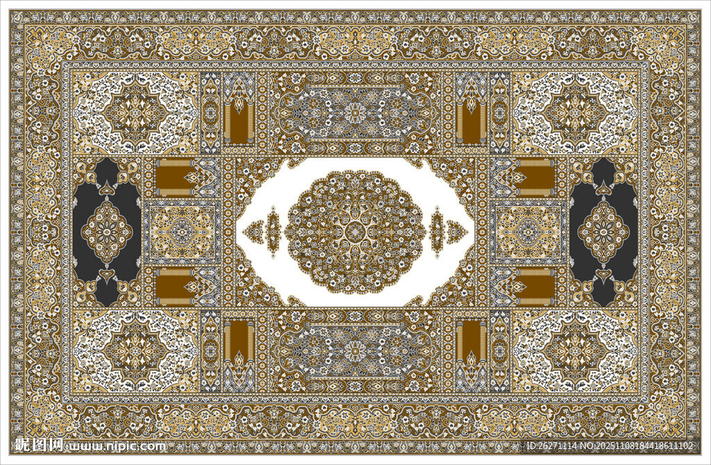 几何图案地毯纹理设计