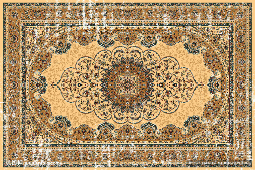 复古精美花纹地毯图案
