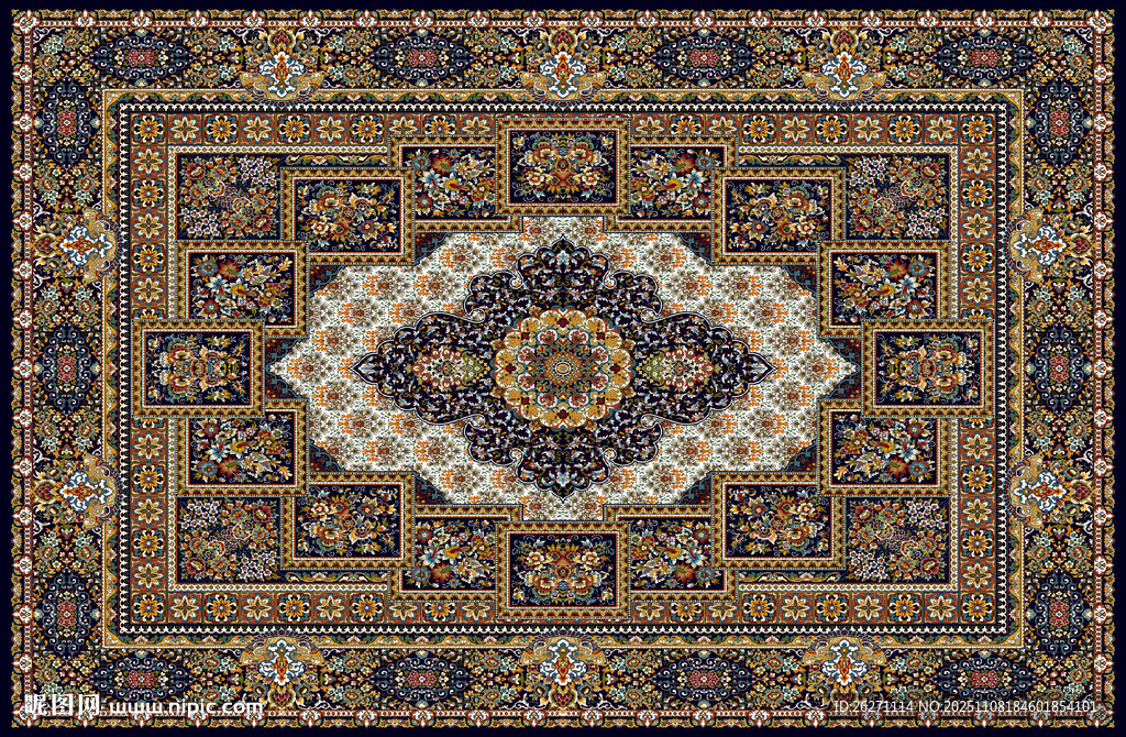 精美传统花纹地毯图案
