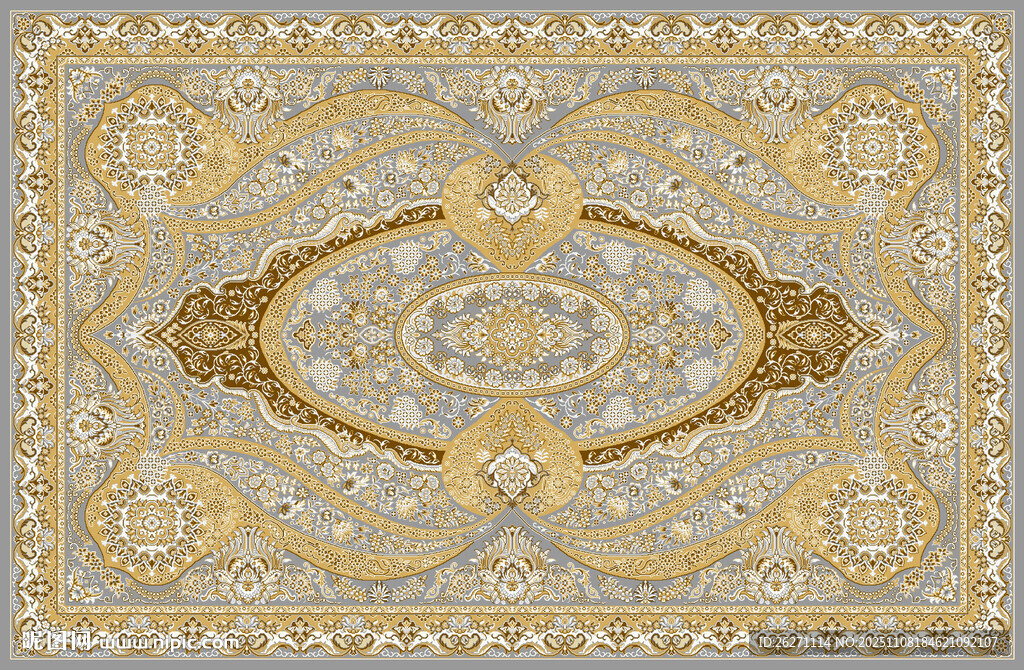 复古精美几何图案地毯