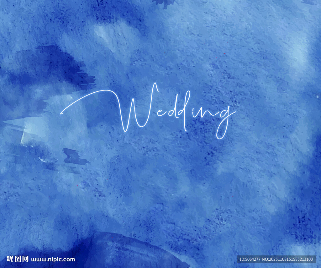 蓝色雾霾婚礼背景