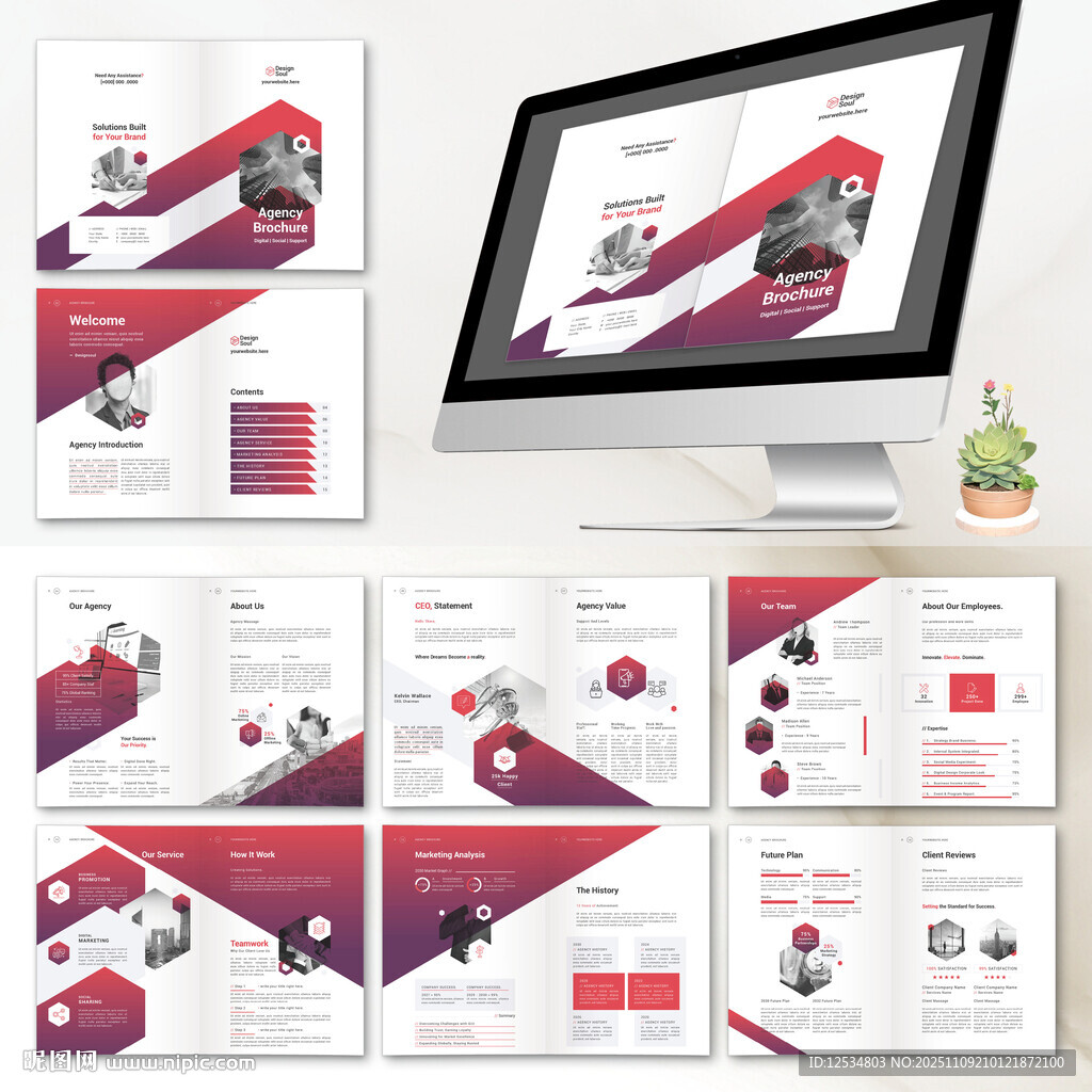 创意画册InDesign模板