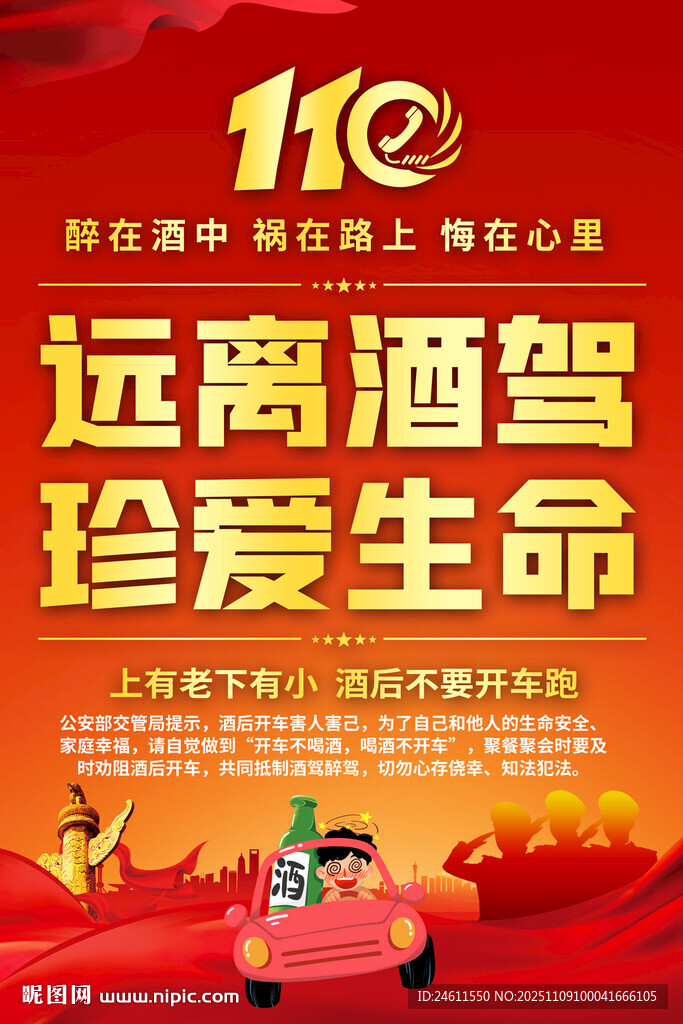远离酒驾海报