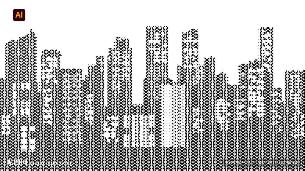 几何点状抽象背景图案