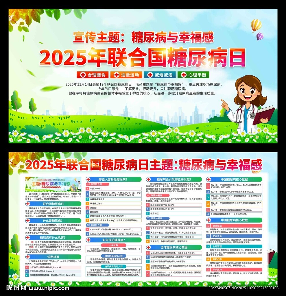 2025年联合国糖尿病日展板